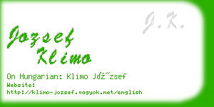 jozsef klimo business card